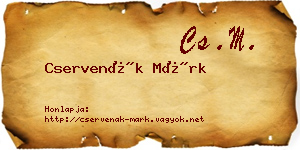 Cservenák Márk névjegykártya